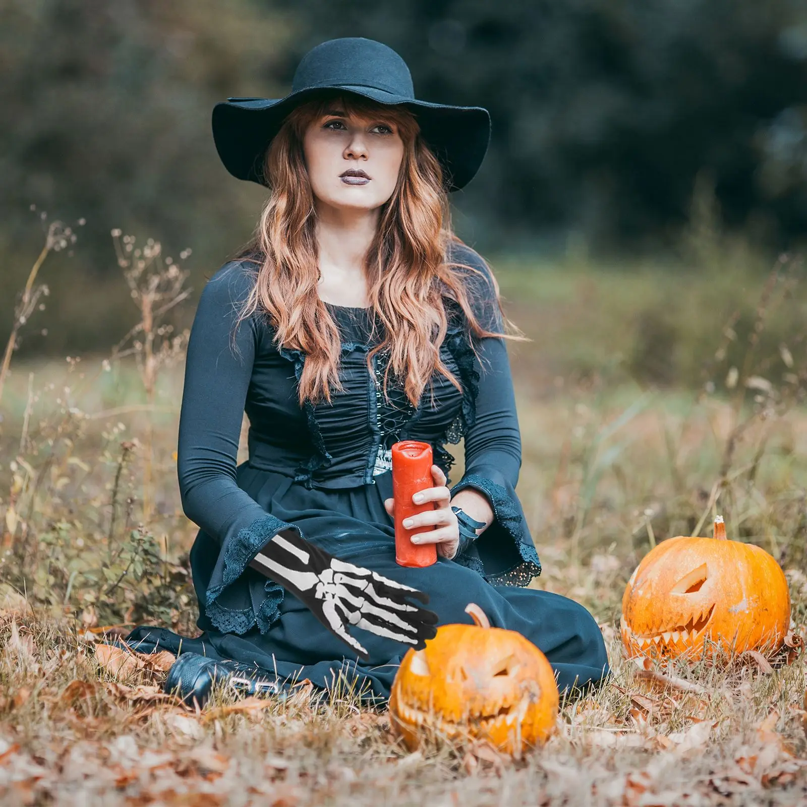 1 пара перчаток на Хэллоуин длинные перчатки с длинными рукавами и пальцами