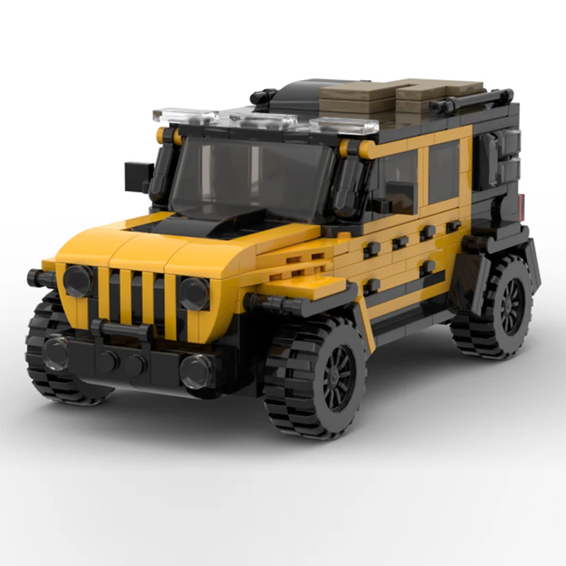 Фото Модель скоростного гоночного автомобиля MOC, строительные кирпичи Wrangler Sunchaser, внедорожник, модульная технология, детские праздничные подарки, игрушки №2