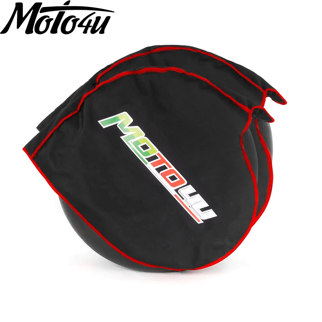 

17-дюймовый утолщенный грелка для шин, закрепите нагрев, ветрозащитный чехол для мотоциклетных шин с логотипом MOTO4U, ветрозащита, сохраняет тепло