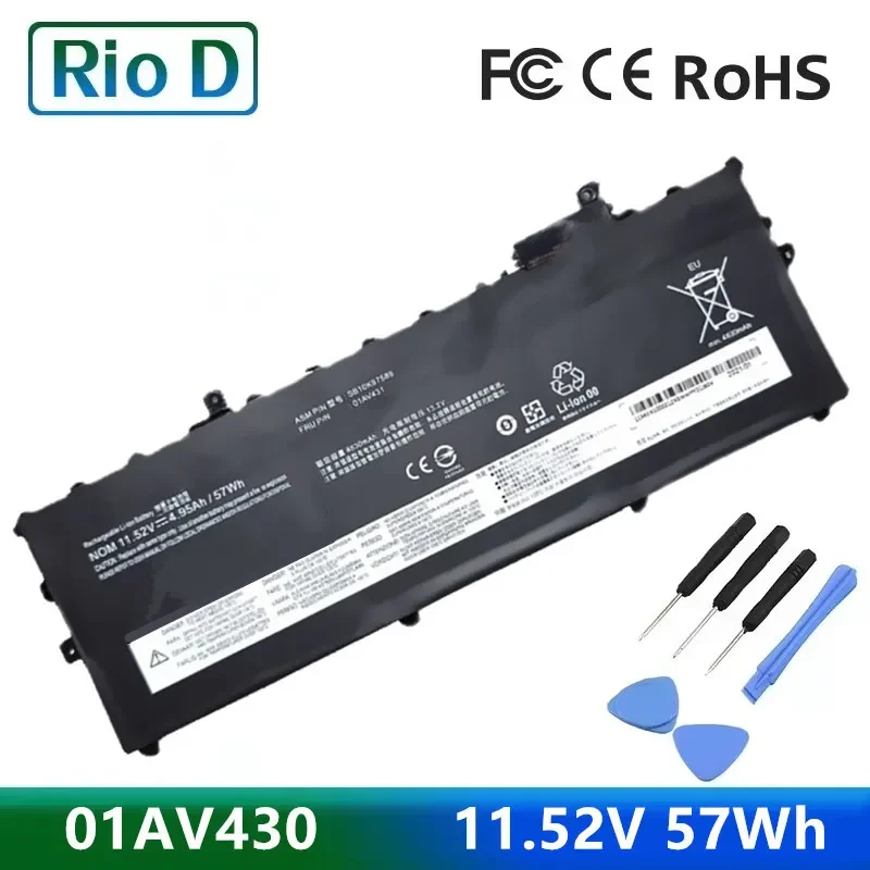 01AV494 01AV430 01AV431 Аккумулятор для ноутбука Lenovo Thinkpad X1 Carbon 5th 2017 6th 2018 Series 01AV429 SB10K97586