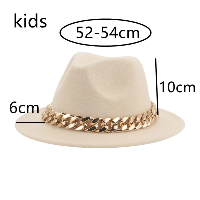 

Hats for Women Fedoras Kids Hat Boys Girls Fedora Hat Chain Luxury Cute 52cm Small Baby Winter Hats Panama Fedoras Chapeau Femme
