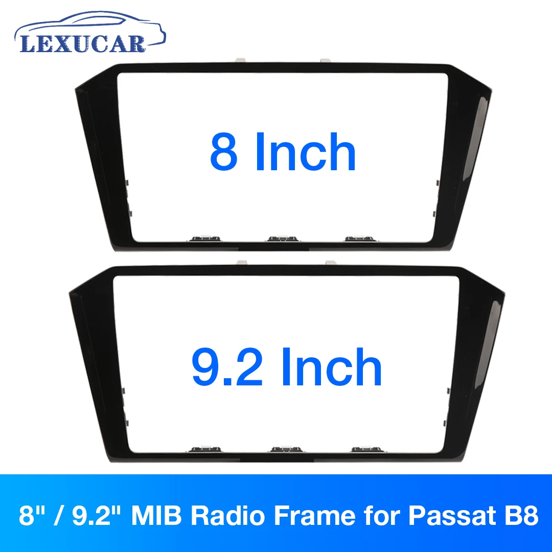

Головное устройство для VW Passat B8, MIB 3 CD 9.2 дюйма 8.0 дюйма ABS стереобокс отделка черная краска радио рамка панель CD пластины