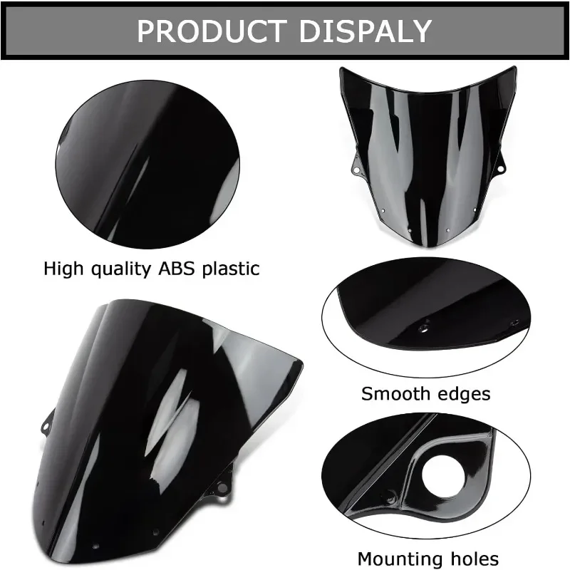 Двое лобовое стекло мотоцикла для Kawasaki Ninja ZX10R ZX1000E ZX1000F 08-10 ZX6R ZX600R ZX636 ZX636E ZX636F 09-23