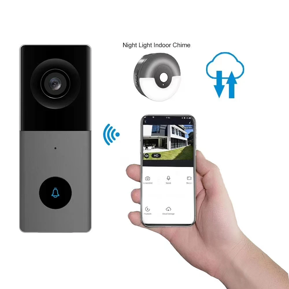 2MP 1080P Tuya Smart Life WIFI IP Doorbell Home Security Visual Door Viewer Intercom System Video Door Phone Camera