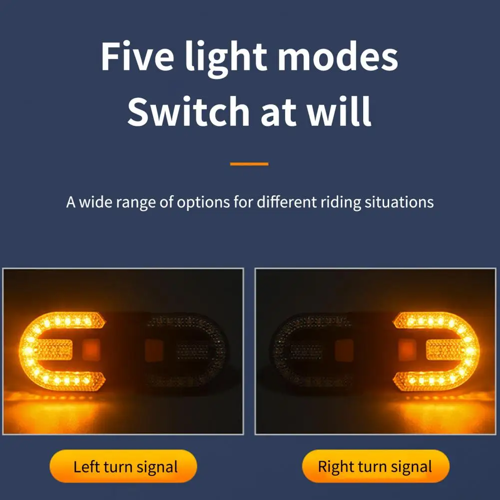 

Convenient Rechargeable 5 Modes Turning Tail Light Bicycle Taillight Portable High Brightness