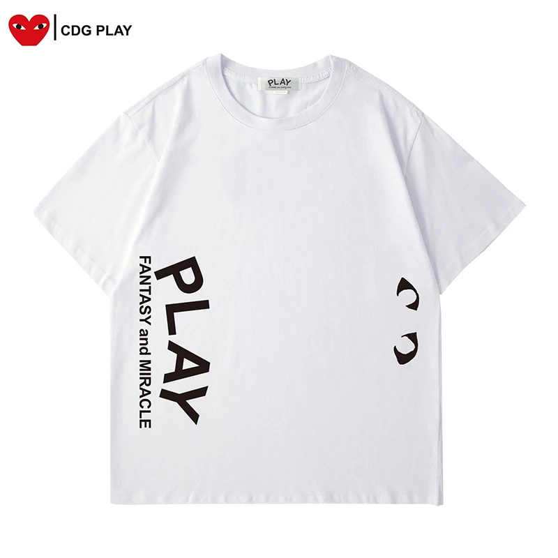 

PLAY Tees Men's and Women's Unisex Printed Round Neck Short Sleeve All-match T-shirt S-4XL