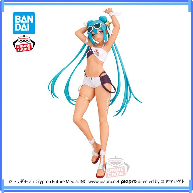 Оригинальная в наличии Banpresto Hatsune Miku Racing 2023 экшн-фигурка тропического аниме