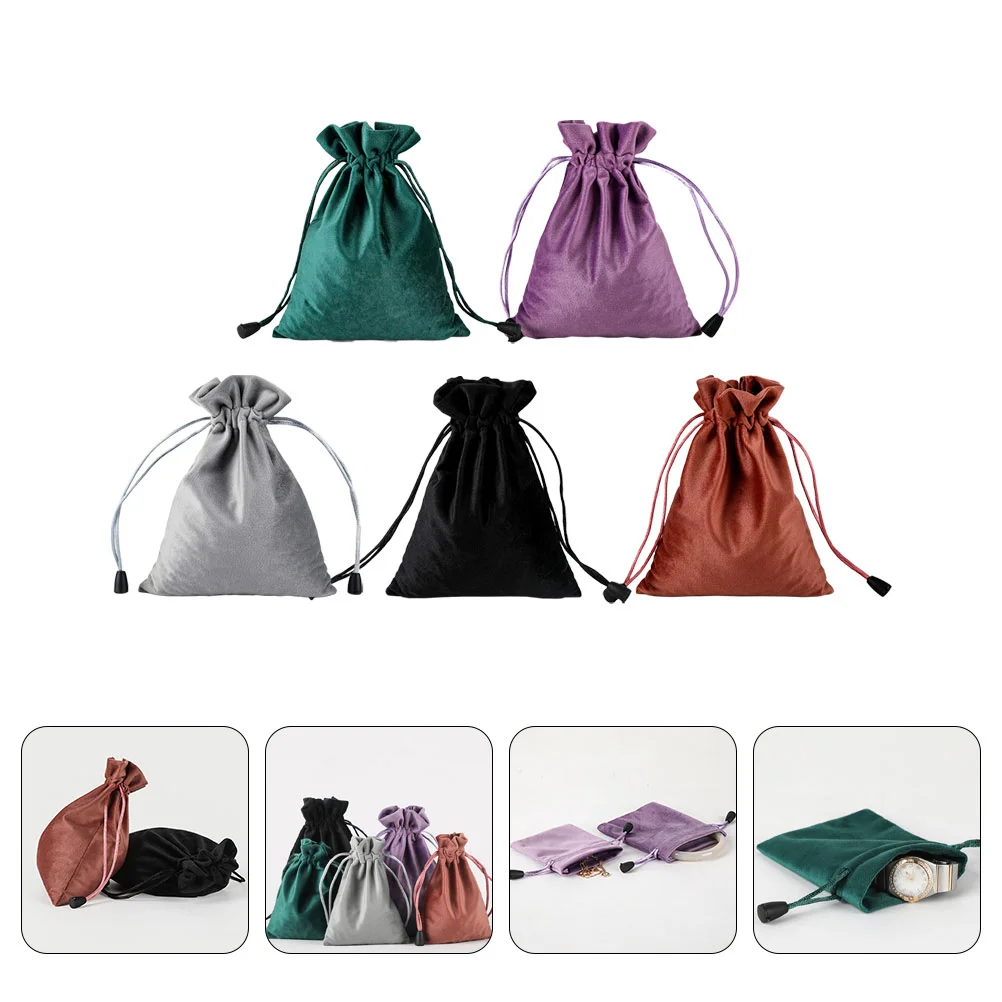 5 шт. бархатная сумка для ювелирных изделий женская косметичка контейнер