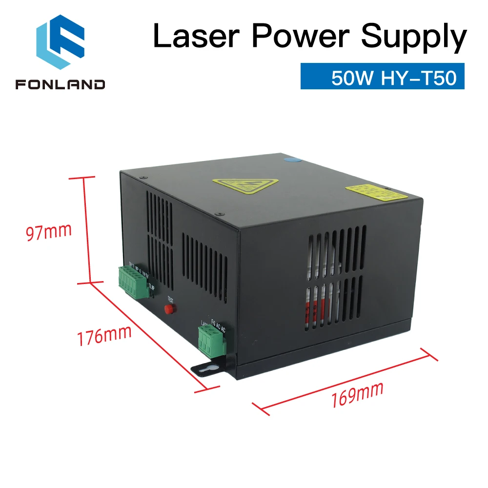 FONLAND 50W HY-T50 CO2 Laser Power Supply for CO2 Laser Engraving Cutting Machine HY-T50 T / W Series enlarge