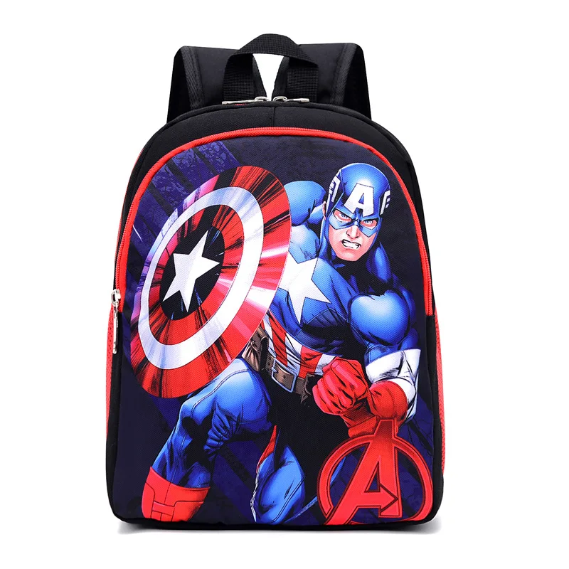 2022 Disney New Kindergarten Bag For Boys Spider Man Captain America Student Shoulder Orthopedic Backpack Kids Gifts Mochila