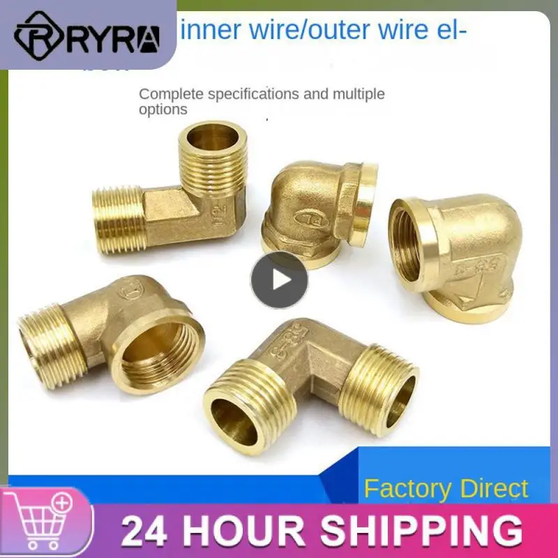 

1PCS 1/4" 3/8" 1/2" 3/4" 1" Female / Male Thread 90 Deg Brass Elbow Pipe Fitting Connector Coupler For Water