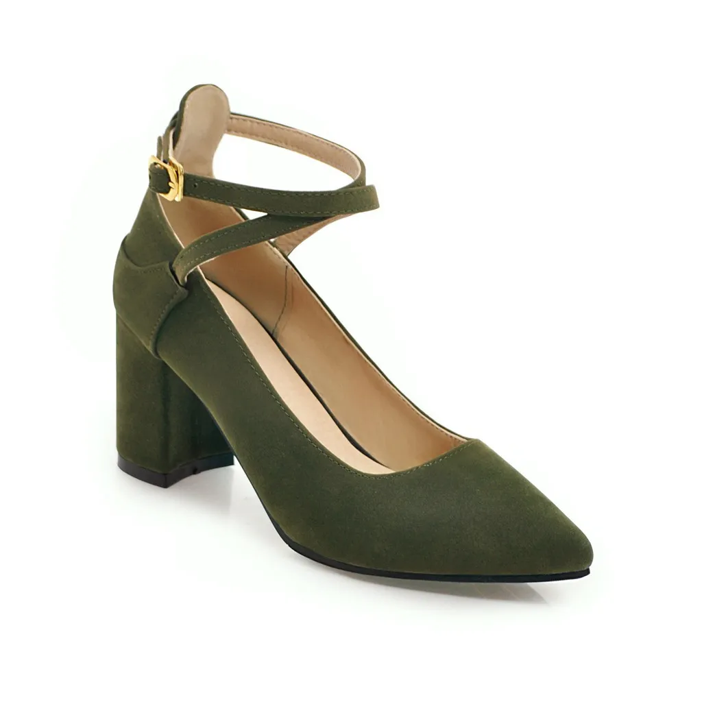 Босоножки женские с ремешками туфли-лодочки на каблуке заостренный носок нубук