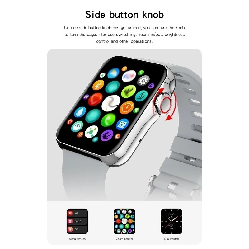 2023 NEW D07 Smart Watch With Encoder Button Women Men Bluetooth Call Smartwatch Sport Fitness Tracker VS Free Shipping