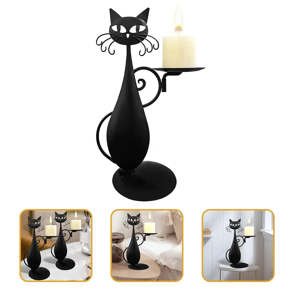 

Cat Decor Holder Centerpiece Holders Table Candlestick Dinner Bedroom Parties Home Stand Taper Wedding Pillar Statue