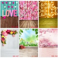 thick cloth valentine day photography backdrops prop love heart rose wooden floor photo studio background 211215 09