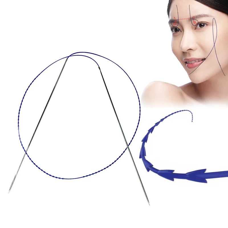 

1pcs Double Needle Thread V-line Lifting High Quality Cog 4D Molding Cones Korea Pcl Pdo Lift With New Sharp Needle