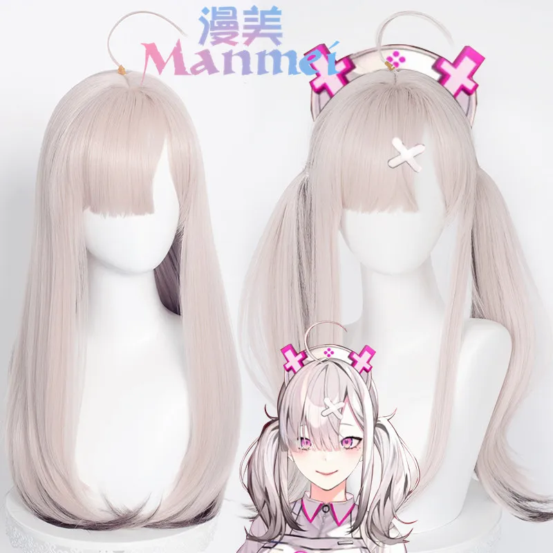 

Sukoya Kana Cosplay Wig 「HSIU 」Gray Pink Gradient Gray Black Long Hair Free Brand Wig Cap Fiber Synthetic Wig