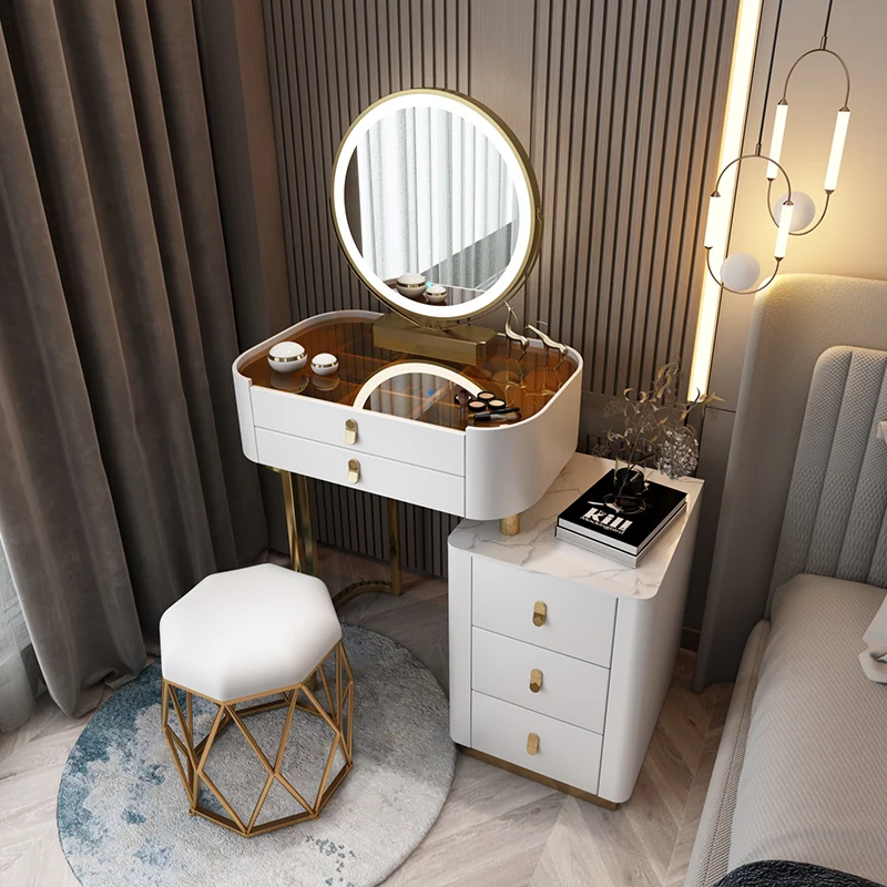 

White Nightstand Dressers Mobile Drawers Closets Storage Sideboards Dressers Organizer Mobiles Postazione Trucco Bedroom Set