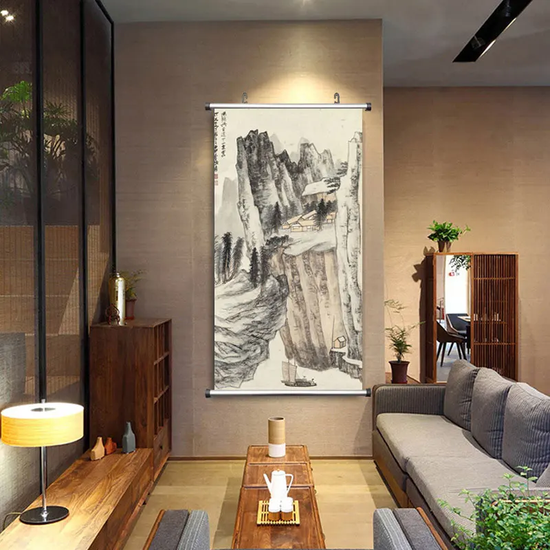 Чжан дацянь китайская чернильная пейзажная живопись HD принты на холсте