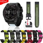 Ремешок силиконовый для смарт-часов Garmin Fenix 6 6X Pro 5X 5 Plus 3HR 935 945 Fenix 7X 7, 22 мм 26 мм