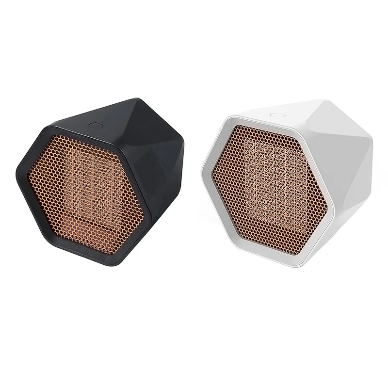 

600W Portable Electric Heater Mini Fan Hexagon Ceramic Heating Stove Radiator for Home Office Warmer