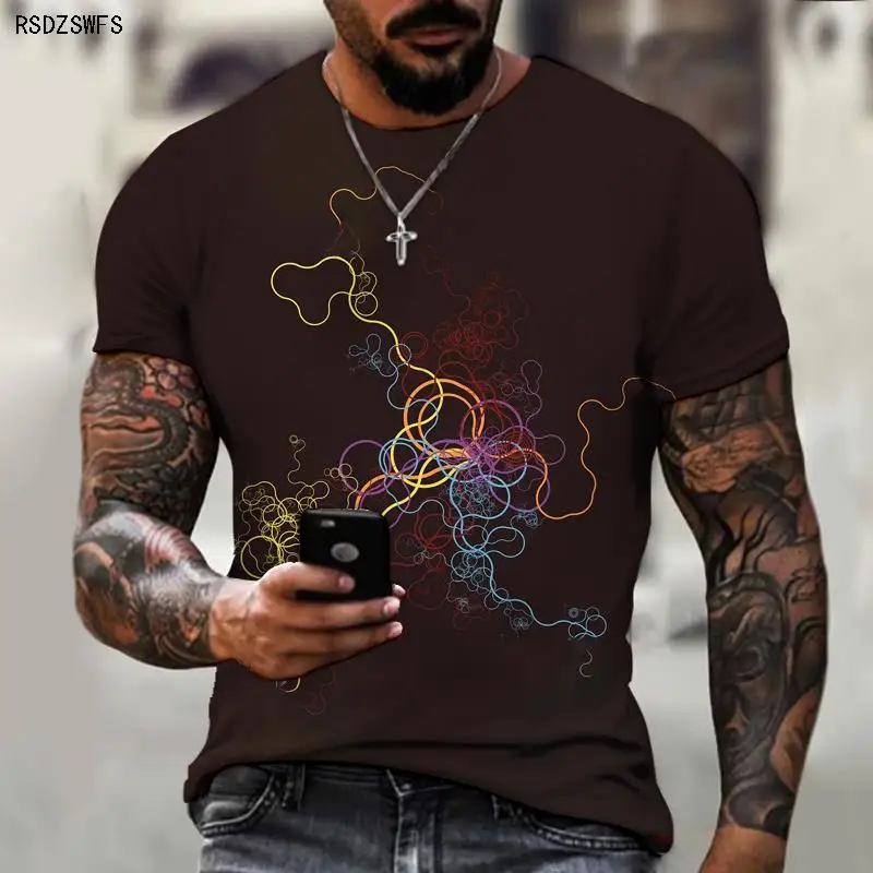 

Art painting summer men's shirt T-shirt new 3D printing street Harajuku men's shirt short sleeve casual sports loose