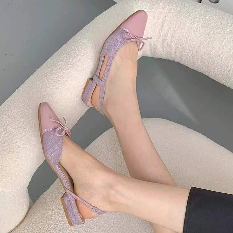 

Fashion Women Sandals Slingback Butterfly-knot Female Casual Outdoor Slides Shallow Mules Ladies Flats With Shoes 2022