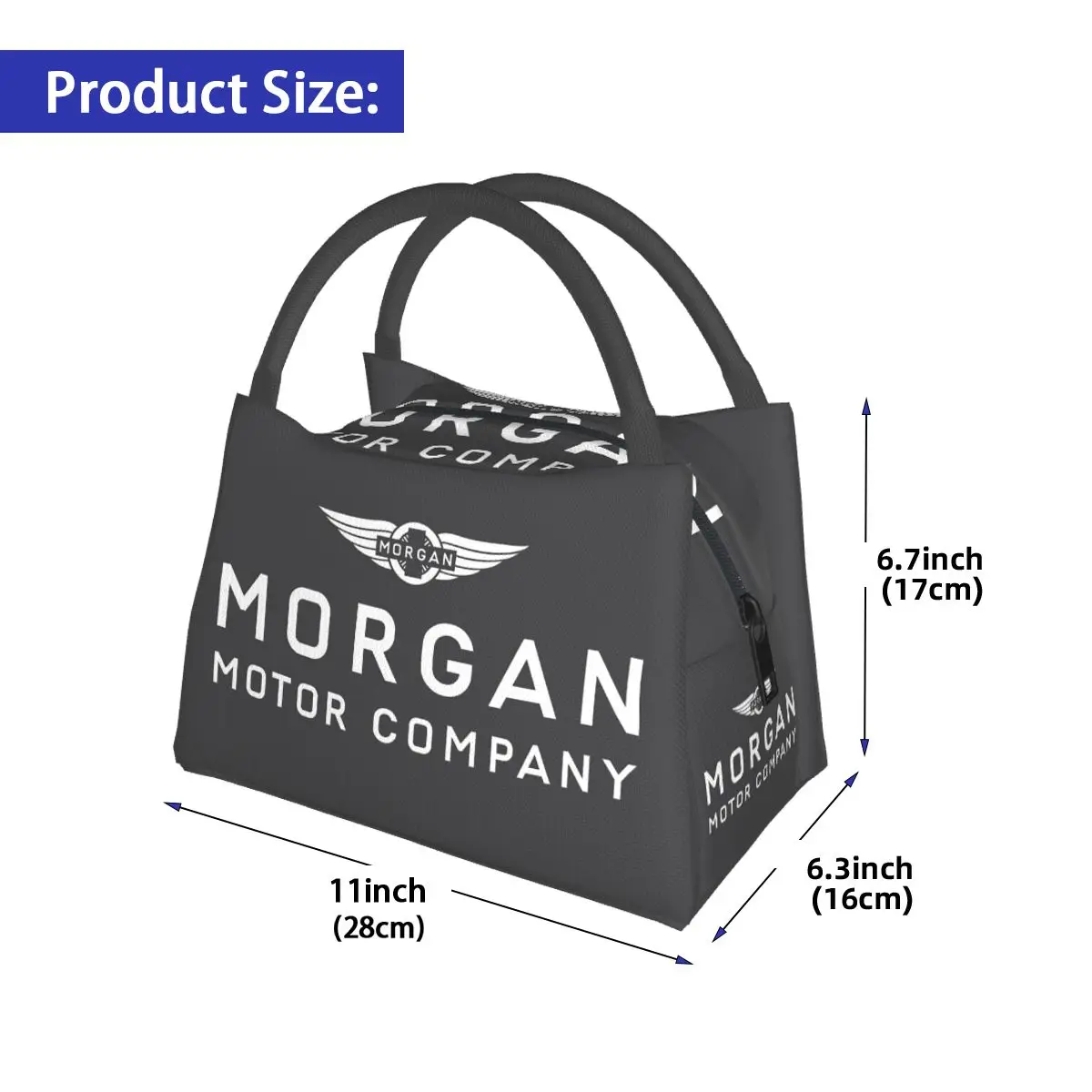 Фото Изолированная сумка для обеда от компании Morgan Motor Car Company для женщин, контейнеры для хранения еды, портативный контейнер-холодильник, термосумка для обеда №2