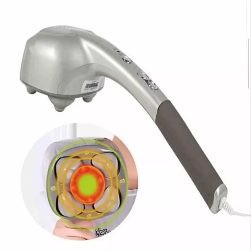 

Senior 4 heads massager stick electric massager cervical spine Multi-function full-body vibratory massage hammer with neck waist