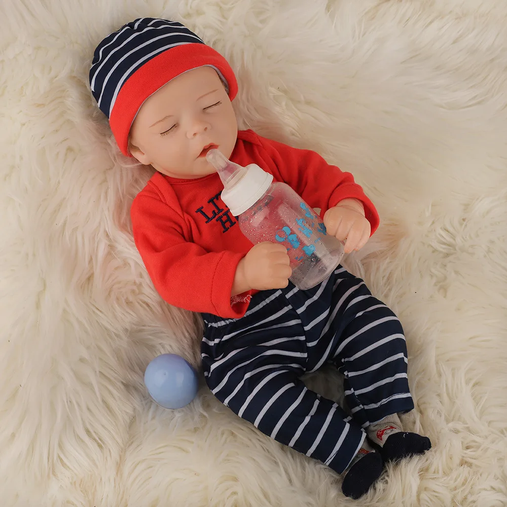 

Lifelike Silicone Vinyl Doll Baby Reborn 20 Inch 50 CM Realistic Sleeping Babies Dolls With Lovely Clothes Kids Playmate