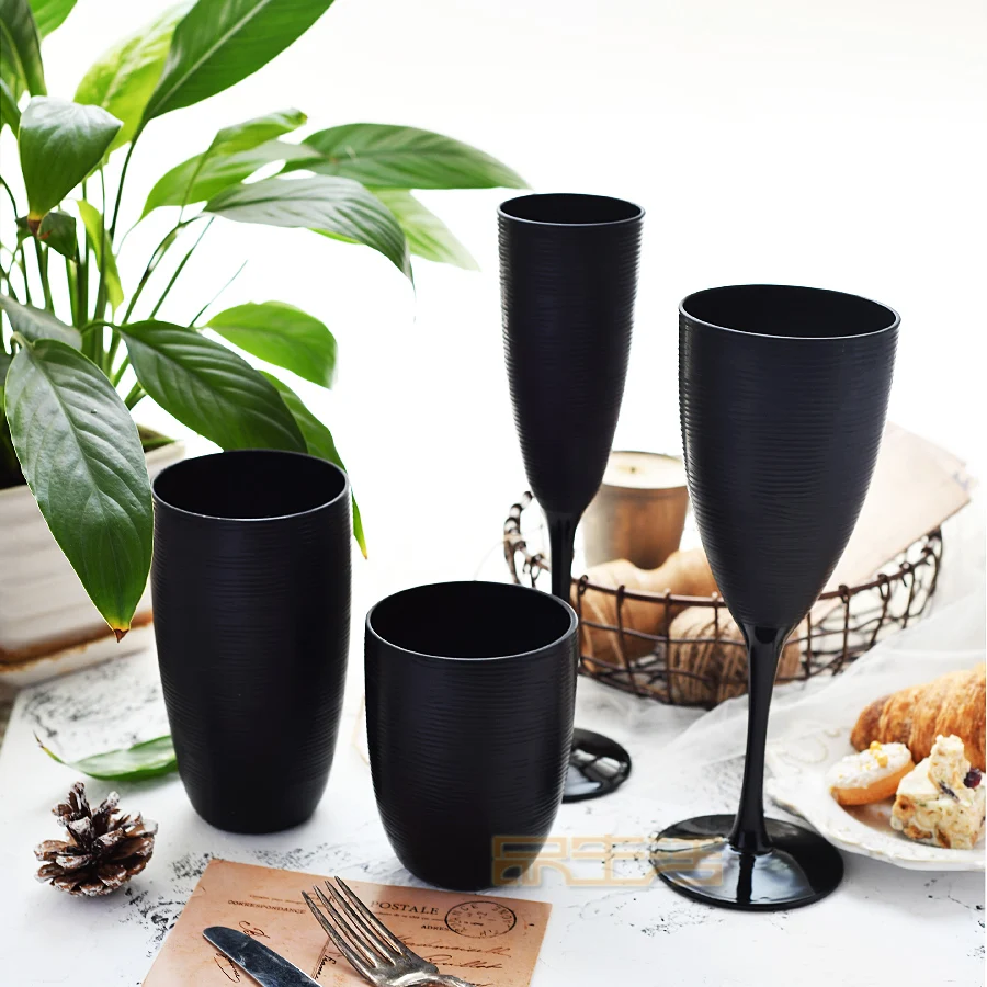 

Light Obsidian black imitation lead-free crystal glass red wine glass champagne glass goblet