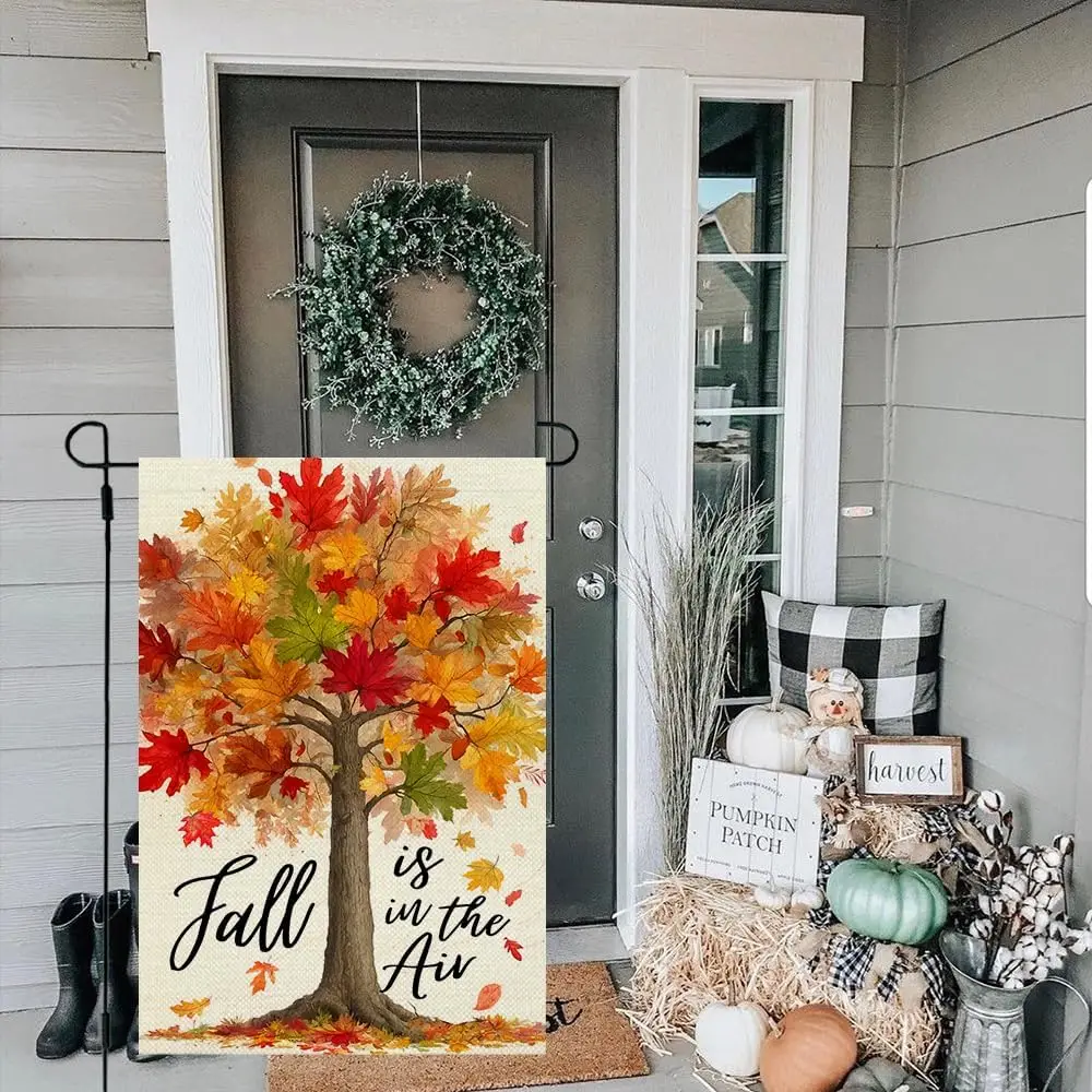 Корона красота осенний Садовый флаг 12x18 дюймов двухсторонний маленький холщовый