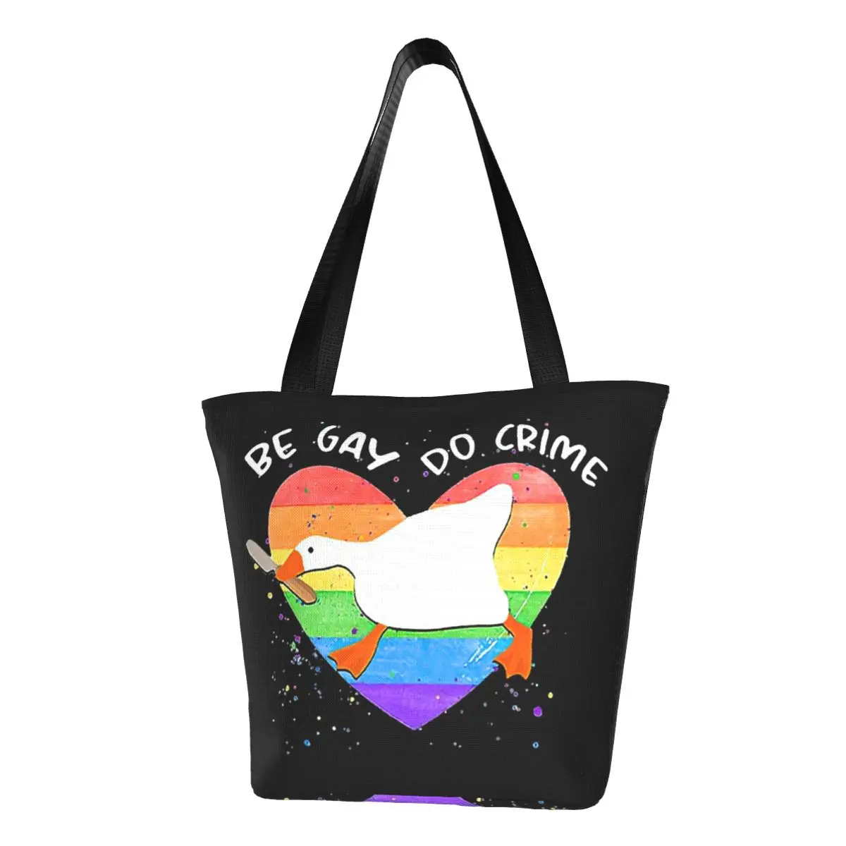 

Женская сумка для покупок, с радужным сердцем