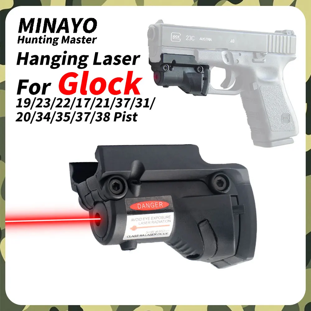 

Tactical Red Dot Laser Sight for All Glock G17/19/23/22/17/21/37/31/20/34/35/37/38 Pistol 635-650nm Hunting Laser Handgun Sight