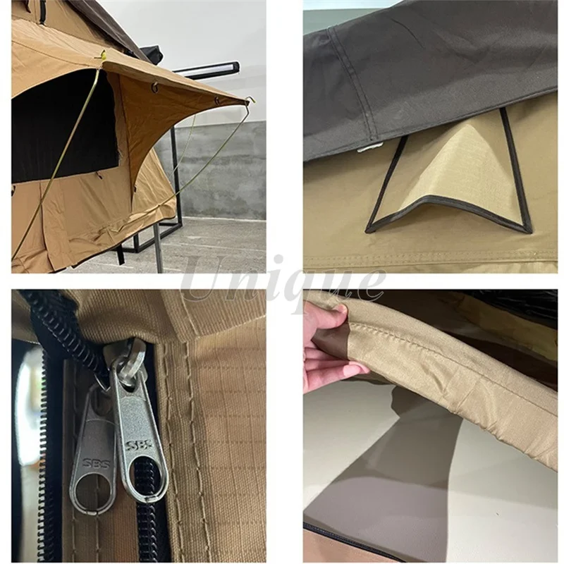 Автомобильная палатка на крыше с лестницей кемпинг открытом воздухе наземная