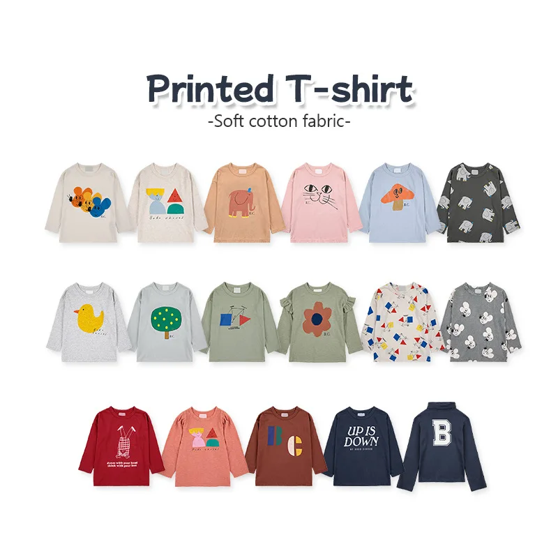 

BC Brand Kids Long Sleeve T-shirt 2023 AW Autumn New Baby Girls Boy Top Cartoon Cute Undershirt Tee T-shirt