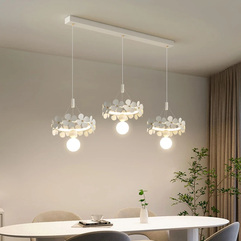 

Modern Creative Fourleaf Grass Chandelier Lights For Living Dining Room Bedroom Study Indoor Dimmable Home Deco Lamps