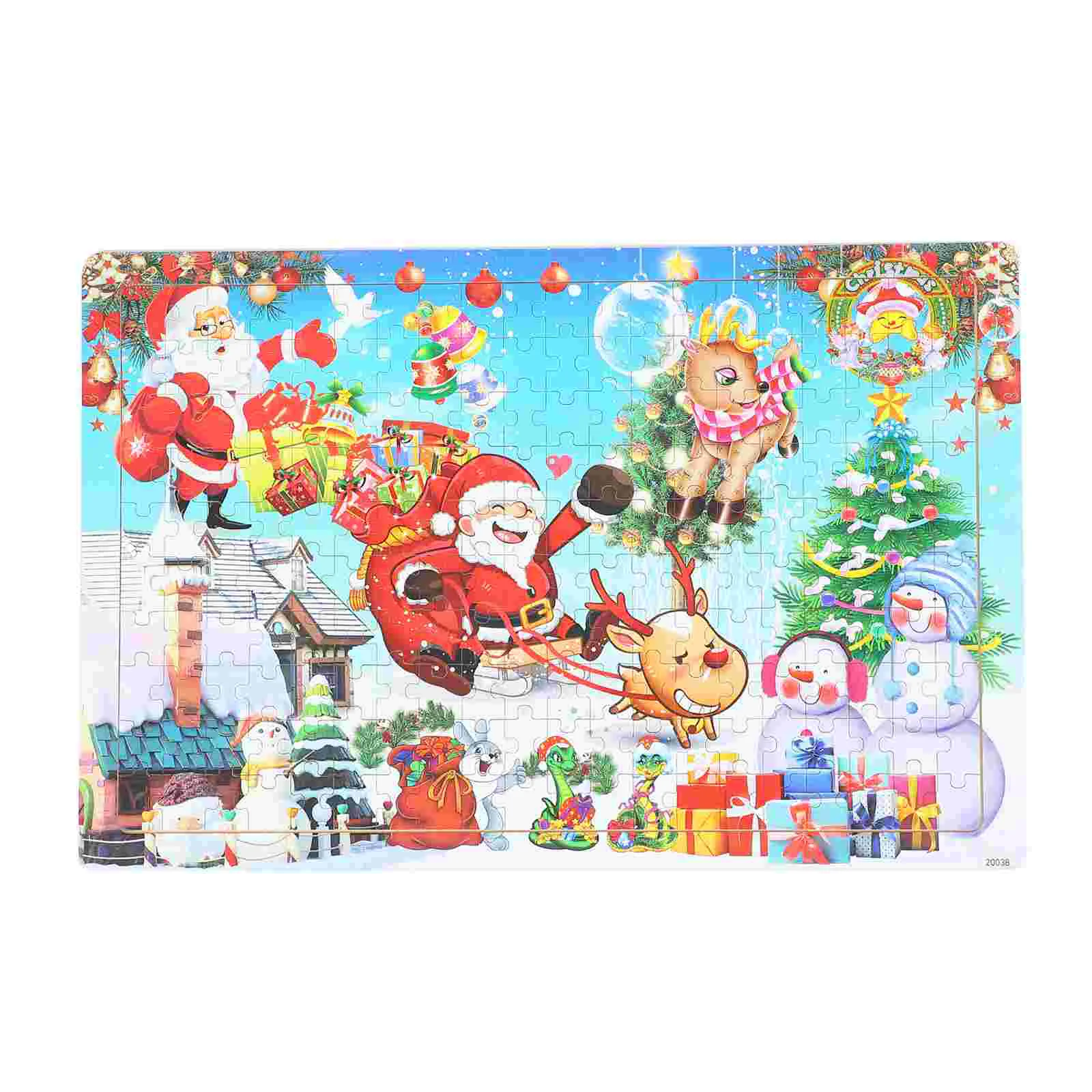 

Intelligence Toys Kids Educational Toys Educational Jigsaw Nativity Toys Kids Christmas Puzzle Wooden Santa Jigsaw Baby toys