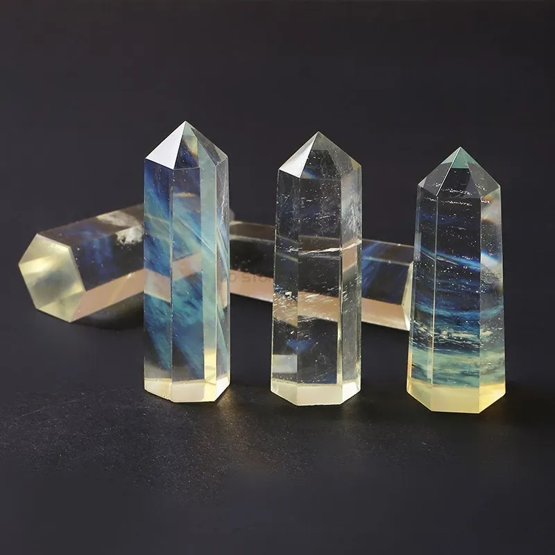 

1 шт., натуральная зернистость флюорита, шестигранная колонна, кристаллическое минеральное украшение, лечебный обелиск, палочка, камень, укр...