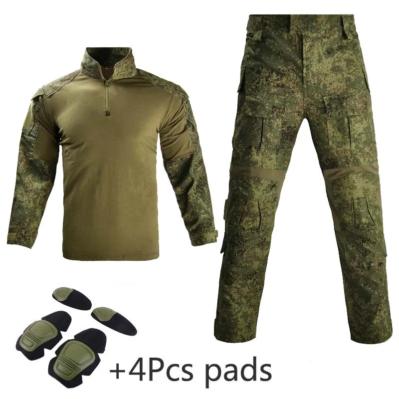 

Tactical Combat Uniform Men Airsoft Paintball Work Clothing G3 Military Camouflage Shirts Cargo Knee Pads Pants Army Suits