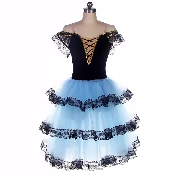 Романтичная балетная юбка-пачка для девочек и женщин Красное Длинное испанское