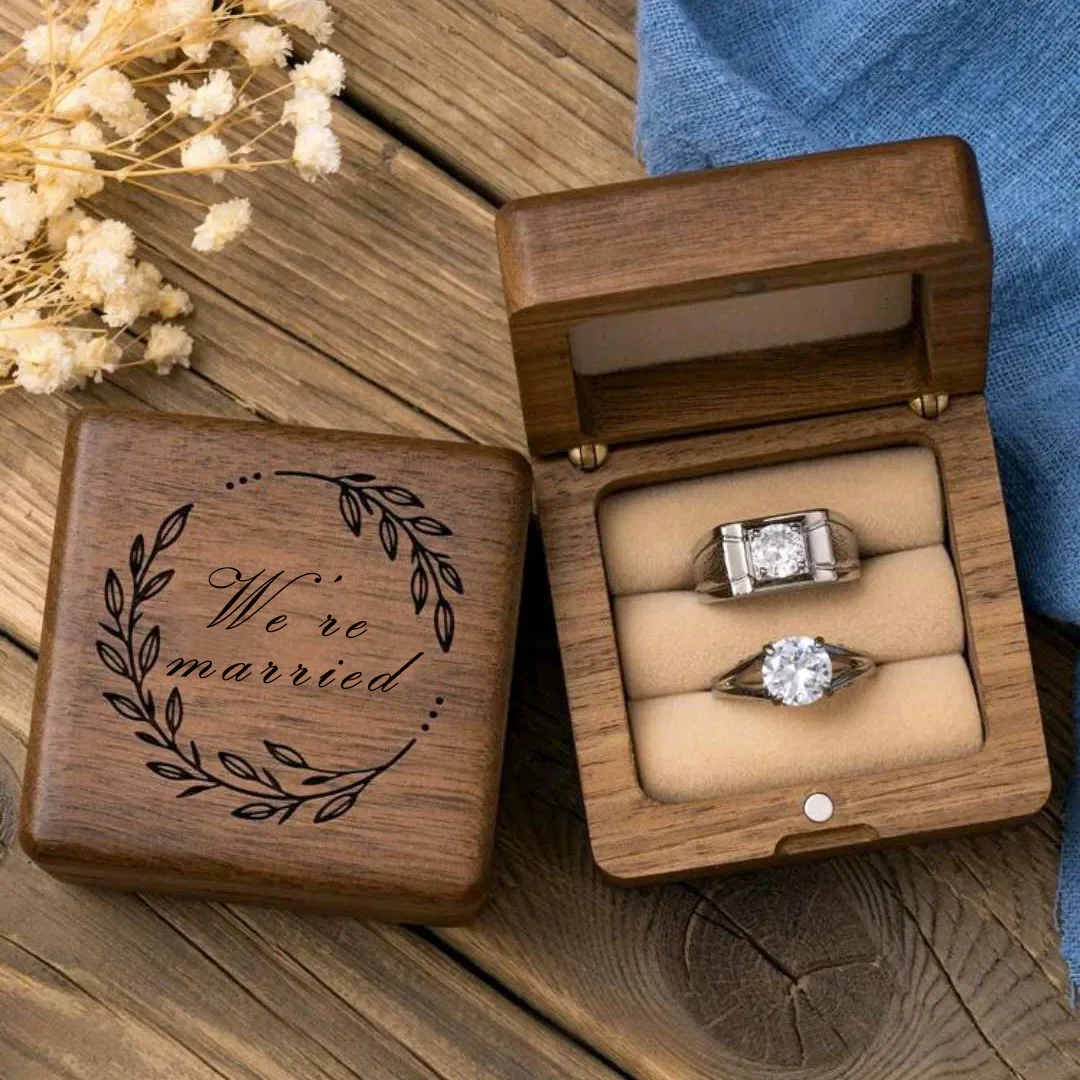 

Деревянная коробка для обручальных колец HGDTFF