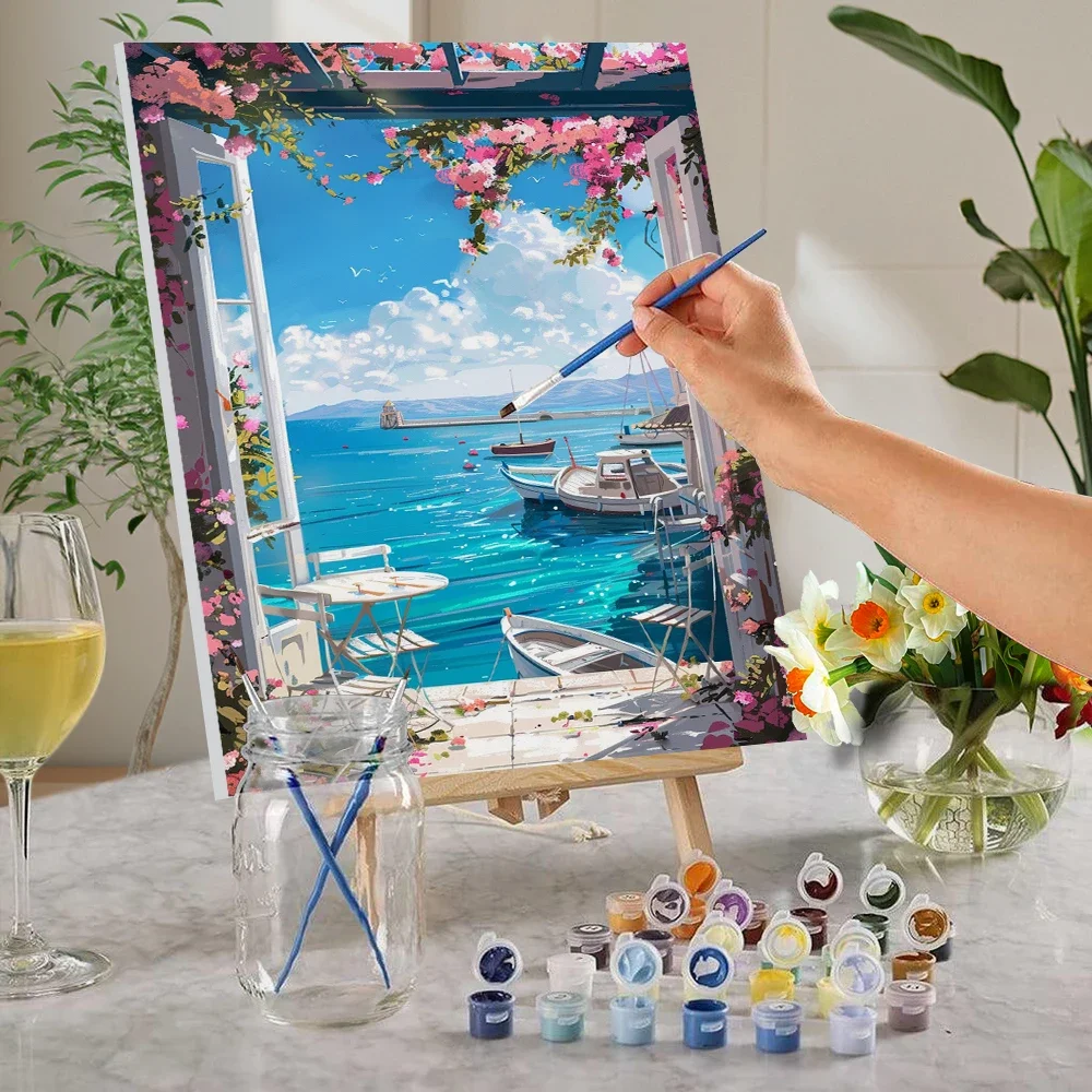 124108 Ручная роспись граффити своими руками островных пейзажей подарочный набор