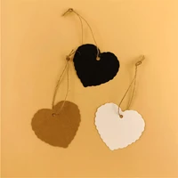 blank handwritten heart tags with 20m hemp string gift packaging christmas decor kraft paper geometric labels wholesale supply