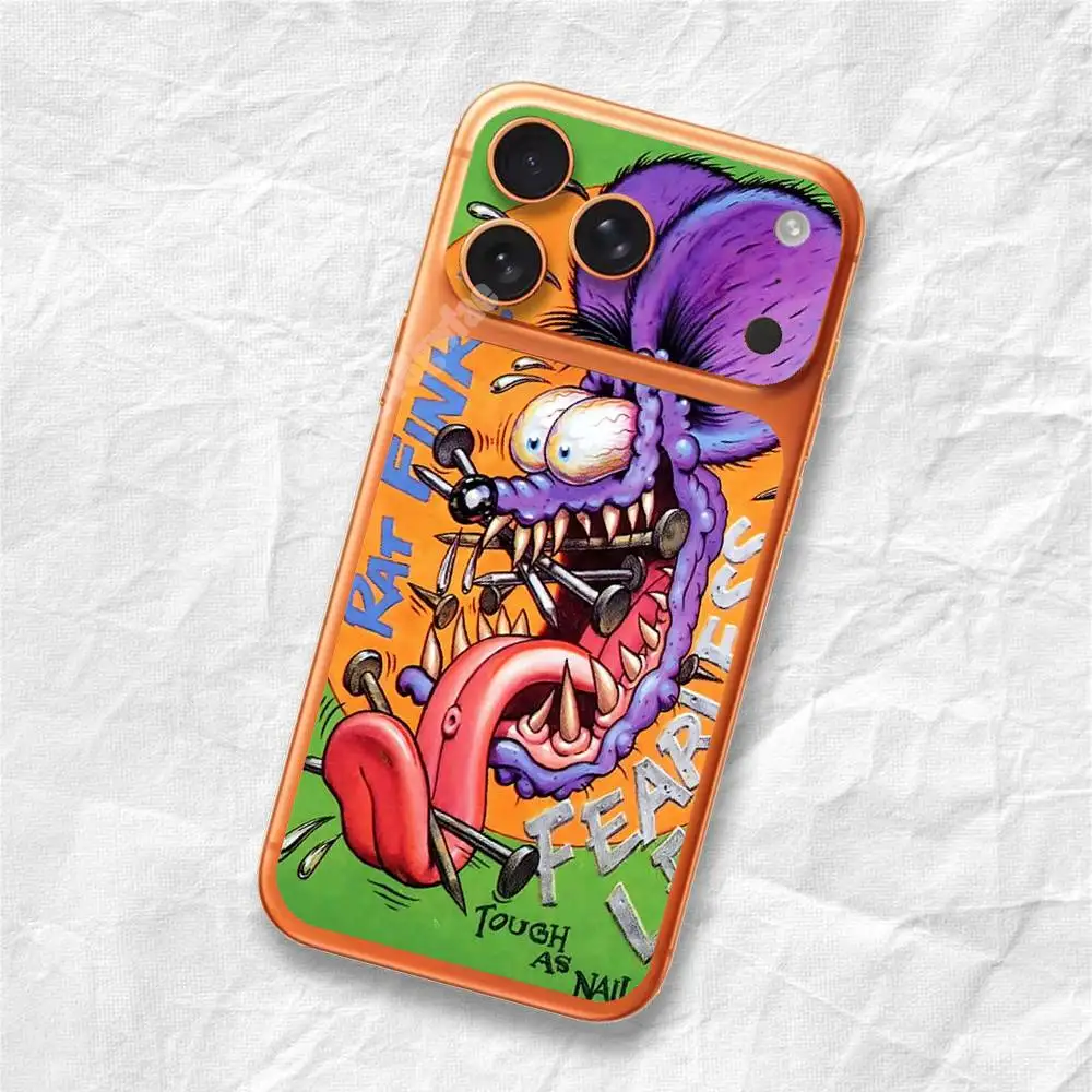 Съемная УФ-пленка с изображением мультяшного персонажа R-Rat F-Fink для iPhone 17 Pro и 17 ProMax, HD-наклейка на заднюю панель. (art.: 3920dcfae6cc8) - 3920dcfae6cc8
