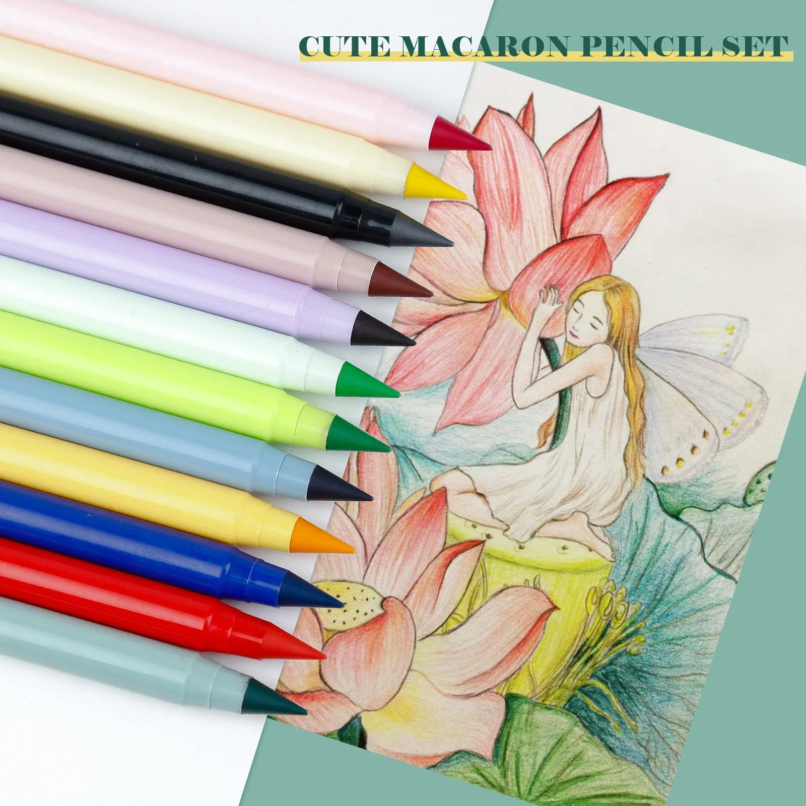 

Разноцветные долговечные карандаши 12 цветов/набор, неограниченная вечная стираемая цветная ручка, ручка без чернил, канцелярские принадлежности