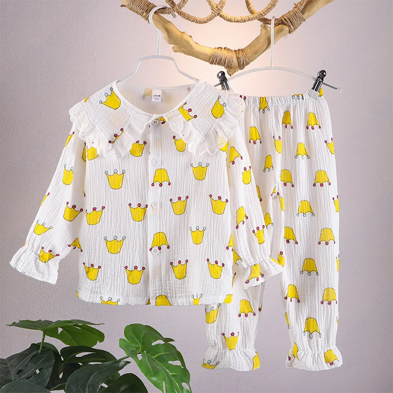

Children's Pajamas Sets Long Sleeve Baby Home Wear Clothes Set Cotton Girls' Pajamas Summer Cute Kids Pajamas Sleepwear Didida