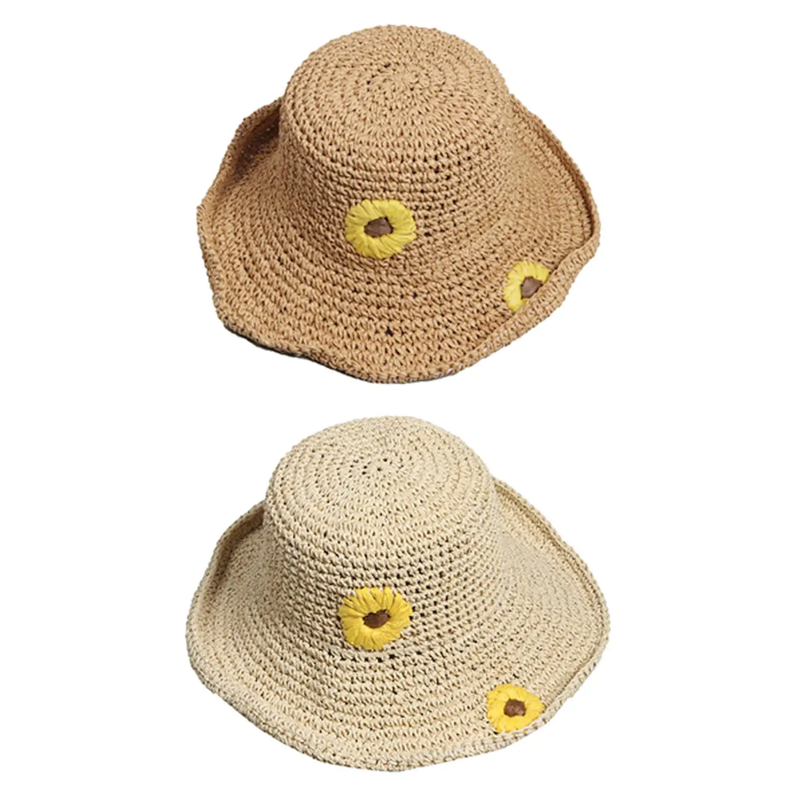 

Women Summer Straw Hat Wide Brim Sun caps Visor Floppy Outdoor Foldable Female Lady UV Protection Roll up Beach caps