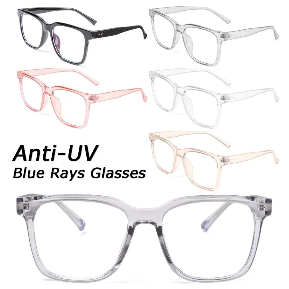 

Fashion Transparent Women Vision Care Eyeglasses Eyewear Computer Goggles Anti-UV Blue Rays Glasses