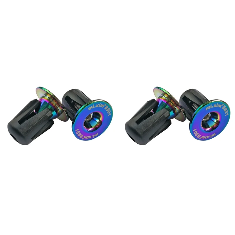 

4X Mi.Xim Colorful Bar End Plugs Bicycle Handlebar Plugs Handlebar End Caps For Most Bicycle Mountain Bike Road MTB Bmx